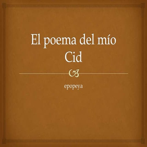 El poema del mío cid