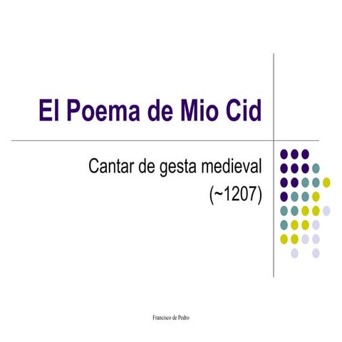 El Poema de Mio Cid