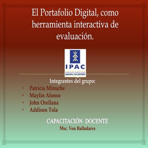 El portafolio digital, como herramienta interactiva definitiva