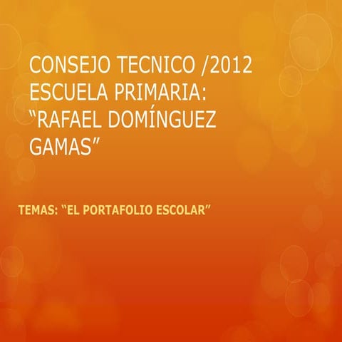 El portafolio escolar