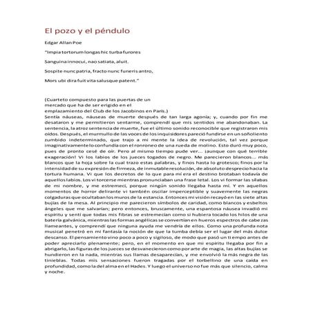 El pozo y el péndulo.