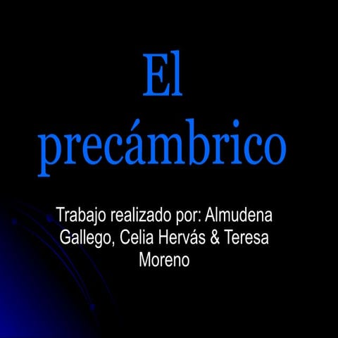 El precambrico