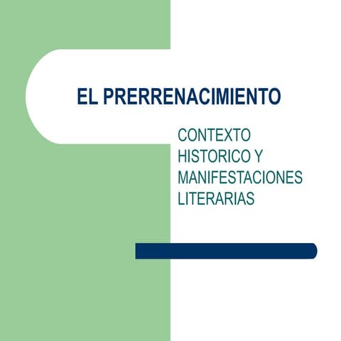El prerrenacimiento