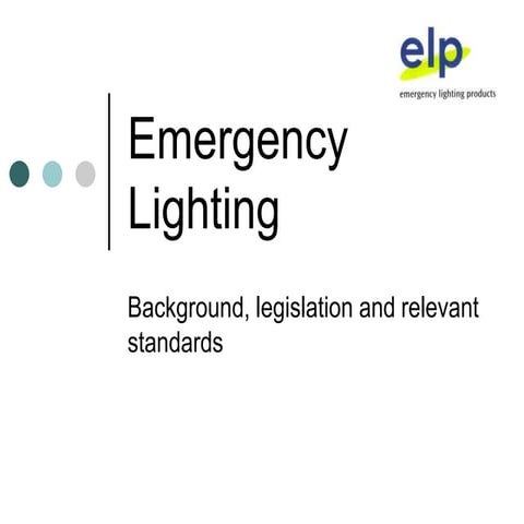 Emergency Lighting- David Wright