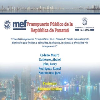 presupuesto General del estado Panama 
