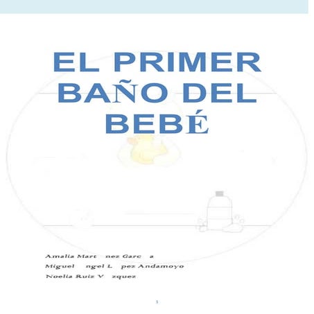 El primer bano del bebe (1)