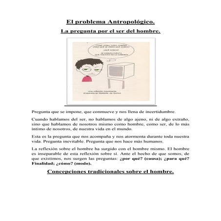El problema antropológico