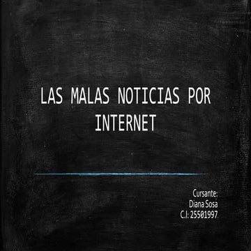 El problema de las noticias por internet