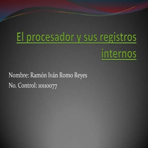 El procesador y sus registros internos