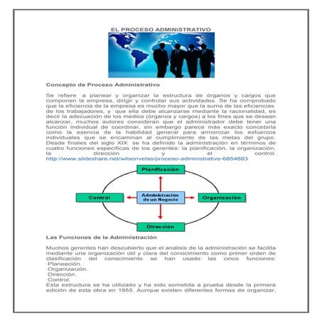 El proceso administrativo