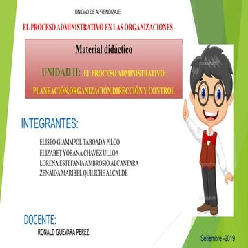 El proceso administrativo