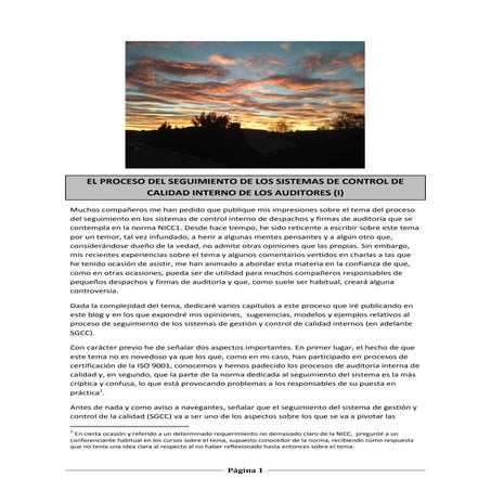 El proceso del seguimiento de los sgcc (1ªentrega)