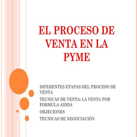 El Proceso de Venta