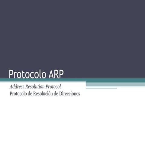 Redes: Protocolo Arp