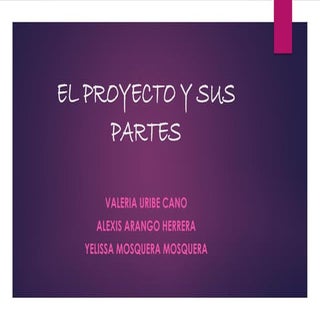 El proyecto y sus partes
