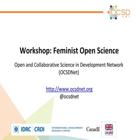 ELPUB 2018   Feminist Open Science workshop