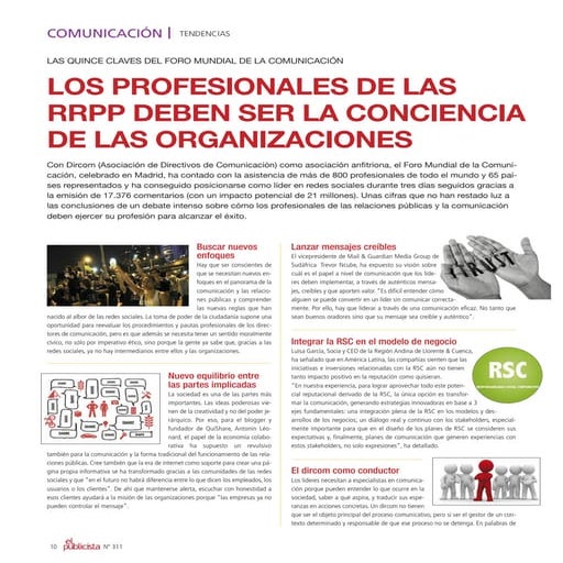 Los profesionales de las RRPP deben ser la conciencia de las organizaciones: ...