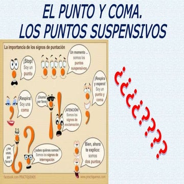 Presentación signos de puntuación: Coma, Punto, y Punto y Coma | PDF