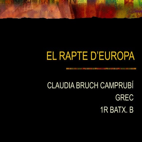 El rapte d’europa | PPT