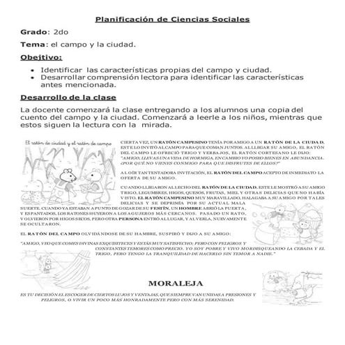 El ratón de campo y el ratón de ciudad