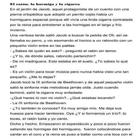 El ratón, la cigarra y la hormiga