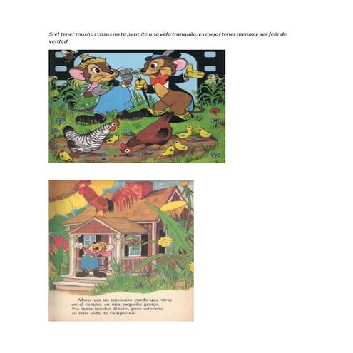 El raton de cuidad y el raton de campo | DOCX