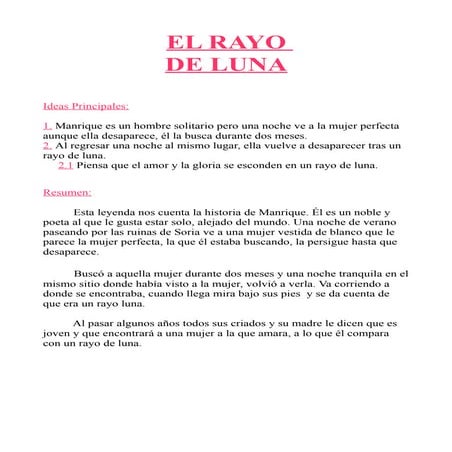 El rayo de luna