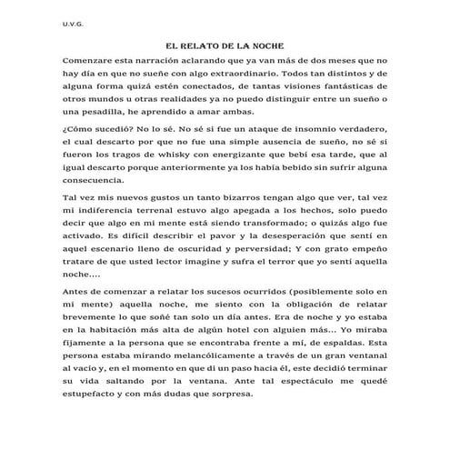 El relato de la noche