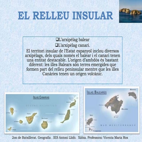 El relleu insular