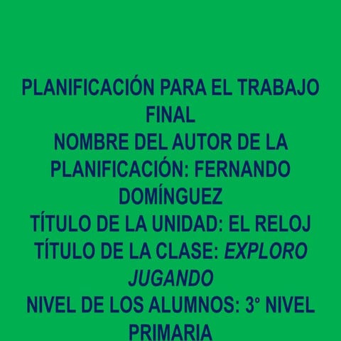 El reloj Fernando Domínguez