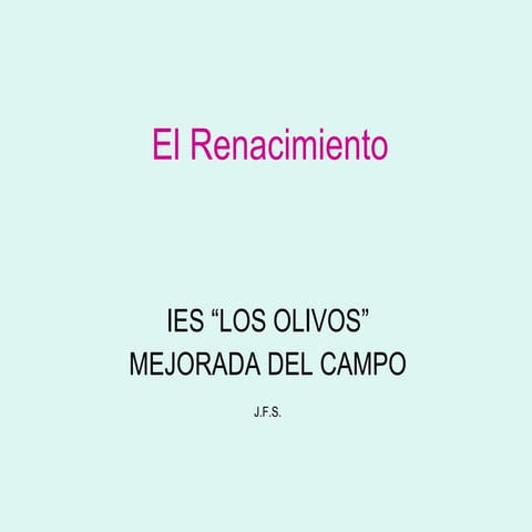 El renacimiento powerpoint- j.f.