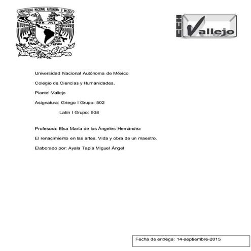 El renacimiento en las artes. vida y obra de un maestro