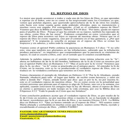 El reposo de_dios | PDF
