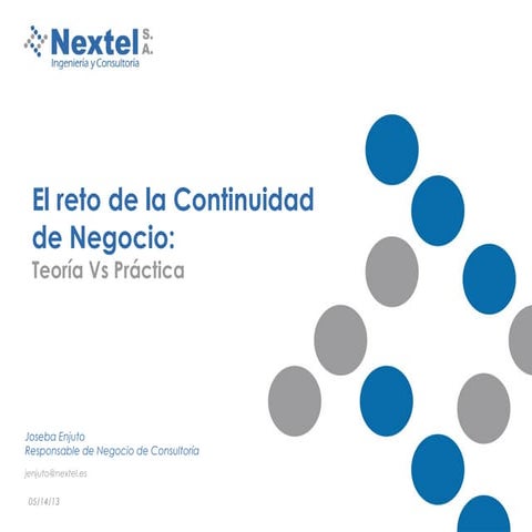 El Reto de la Continuidad de Negocio