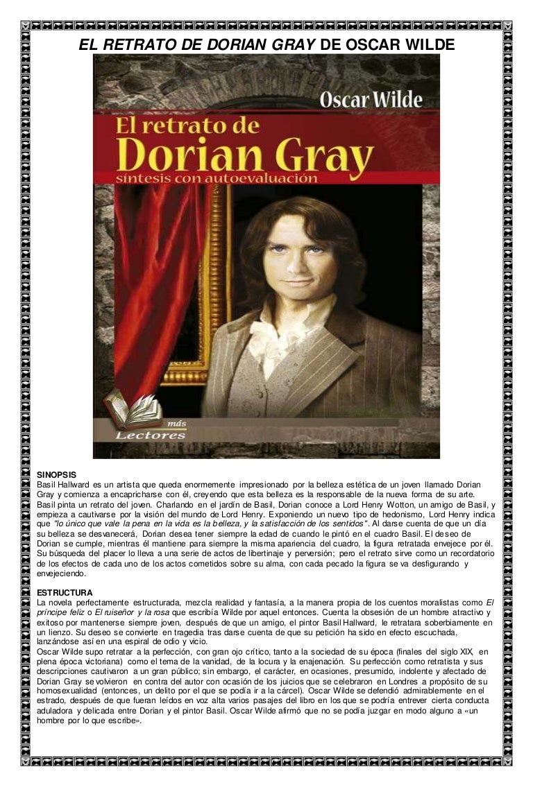 El Retrato De Dorian Gray De Oscar Wilde