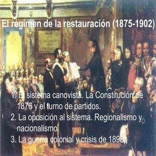 Tema 13. El régimen de la restaurac...