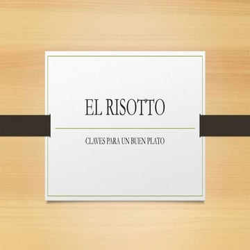El risotto