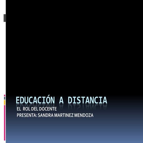 El rol del docente en ed