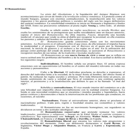 El romanticismo