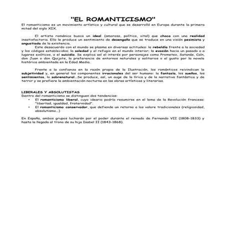 El romanticismo