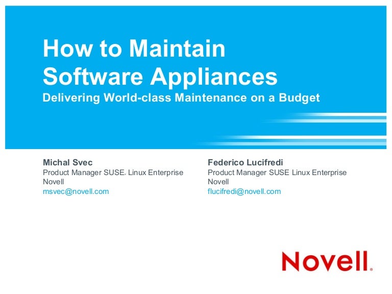 How to Maintain Software Appliances