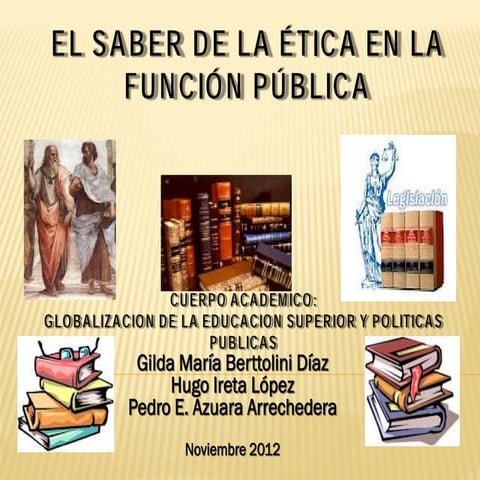 El saber de la etica en la función pública