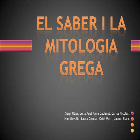 El saber i la mitologia grega