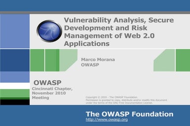 Web 2.0 threats, vulnerability analysis,secure web 2.0 application developmen...