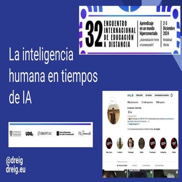 Inteligencia humana en tiempos de Inteligencia Artificial