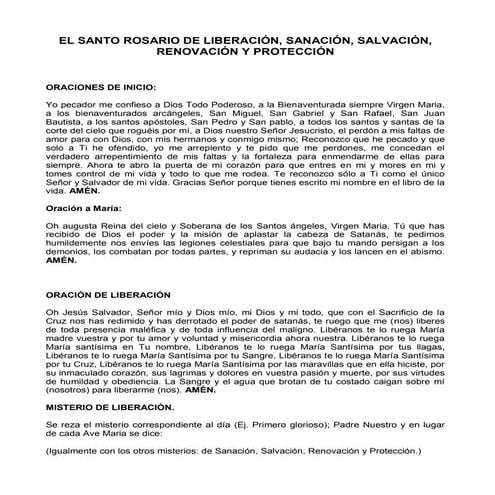 Oraciones de Liberación y Sanación | PDF