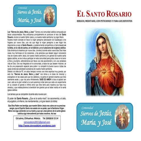 El santo rosario libro