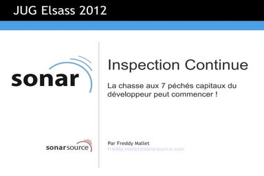 Soirée Qualité Logicielle avec Sonar