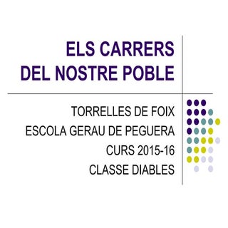 Els carrers 15 16