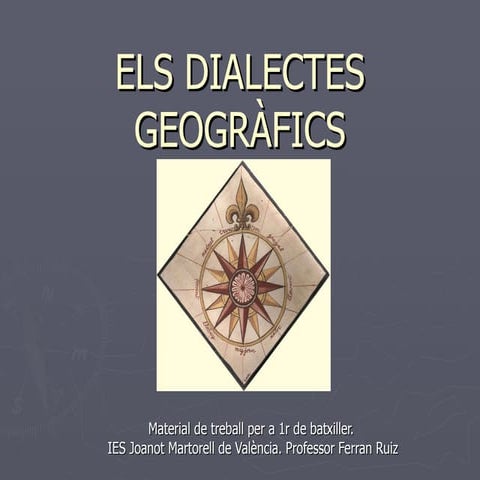 la variació diatòpica de la llengua: els dialectes geogràfics